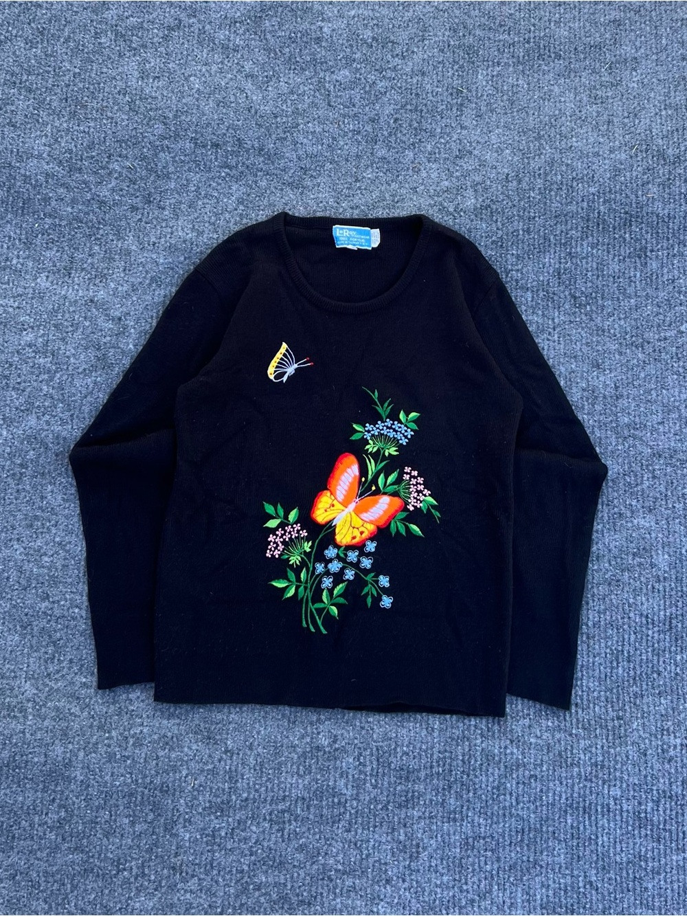 Vintage 70s Leroy Butterfly Sweater
